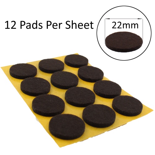 22mm Round Self Adhesive Felt Pads Ideal For Furniture & Also For Table & Chair Legs